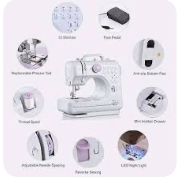 NWT KALATIC Mini Multifunctional Household Sewing Machine - Picture 2 of 8